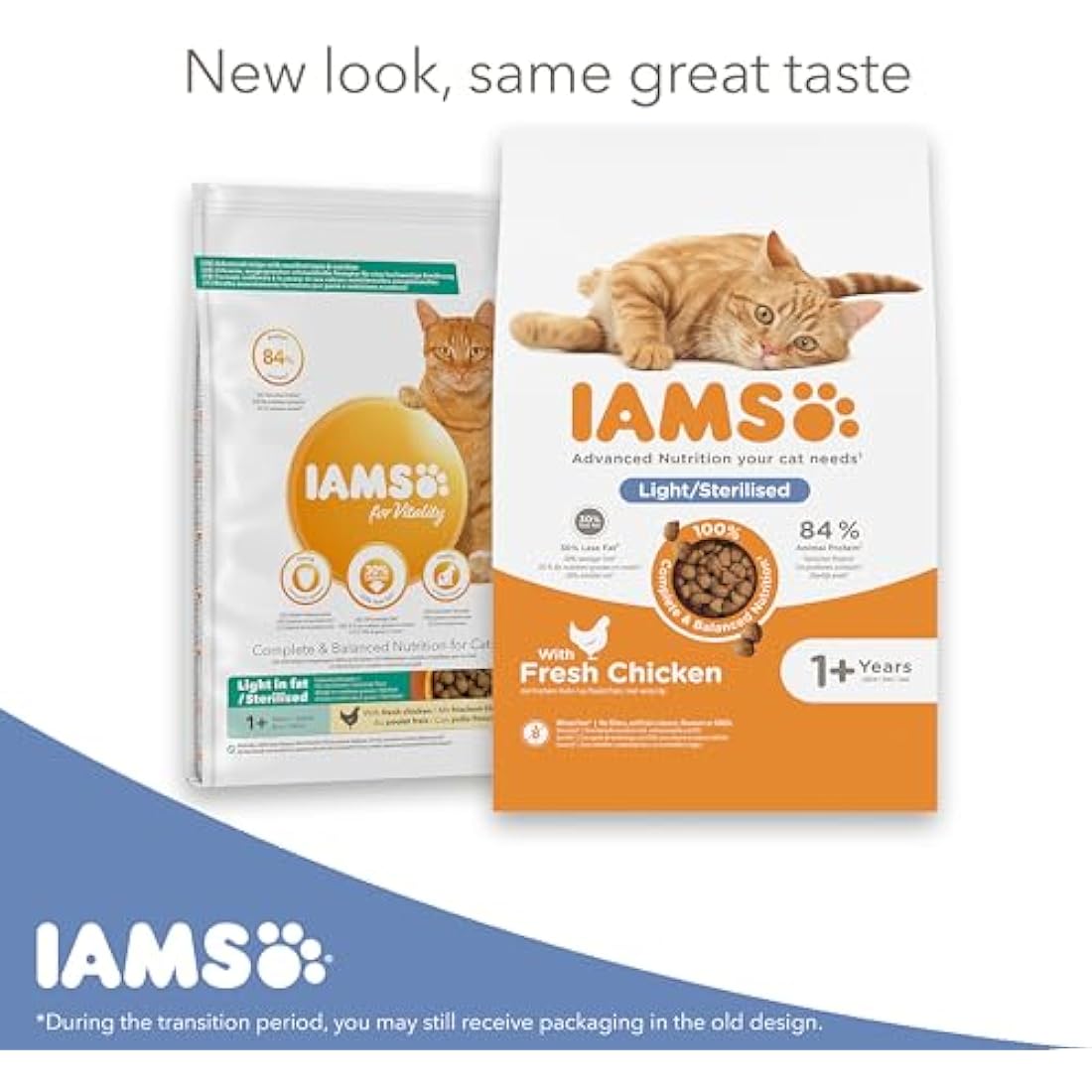 IAMS Light in Fat Complete Dry Cat Food Chicken 10kg - 30% Lower Fat Formula