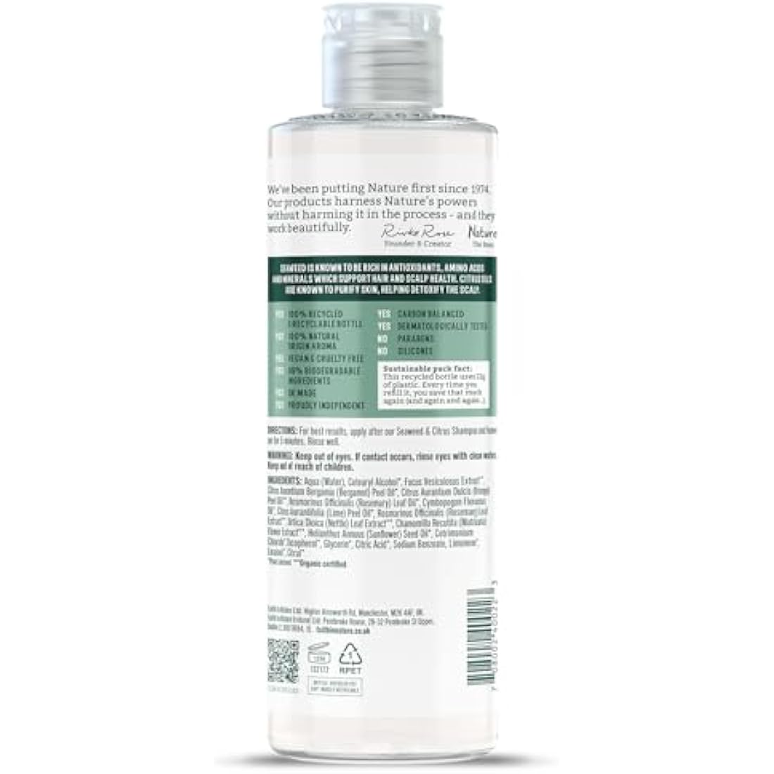 Faith In Nature Natural Seaweed & Citrus Conditioner, Detoxifying for Oily Hair & Scalp, Vegan & Cruelty Free, No SLS, Silicones or Parabens, 400ml
