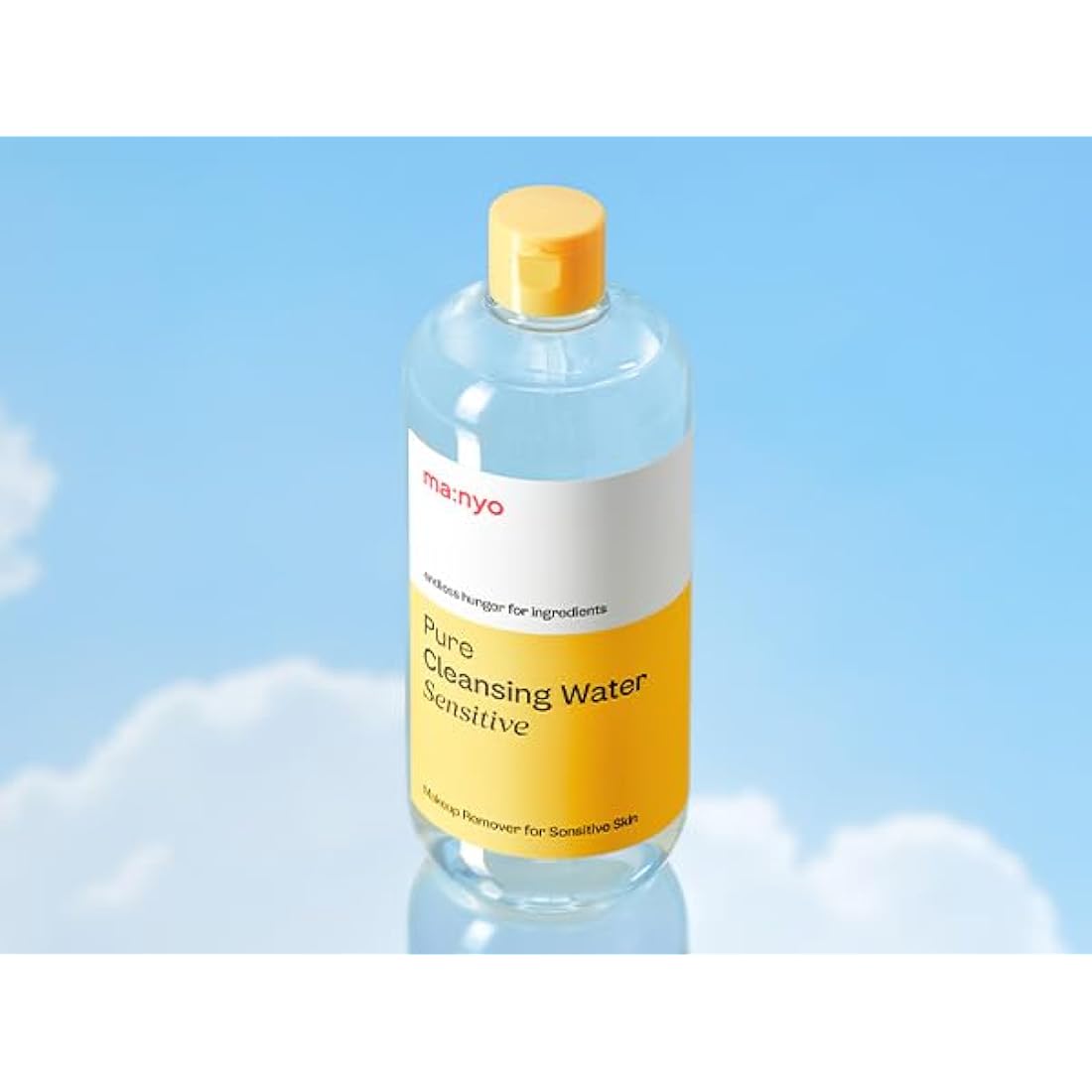 ma:nyo Pure Cleansing Water Sensitive (16.9 fl oz/500ml) - Triple+ Micellar Technology, Makeup Removal Cleanser, Gentle Face Cleanser for all skin types, Cleanses and Hydrates Skin
