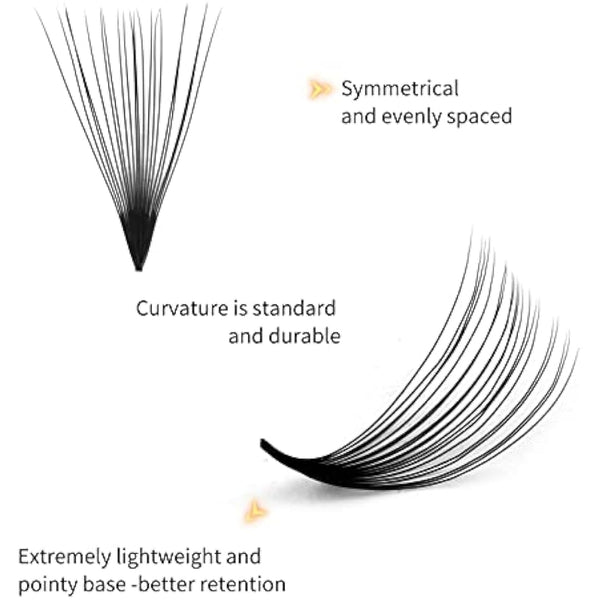 Fadlash Preade Fan Eyelash Extensions 20D 0.07mm D Curl MIX 9-16mm Handmade Promade Loose Fans Lash Loose Fans Pre Made Volume Lashes