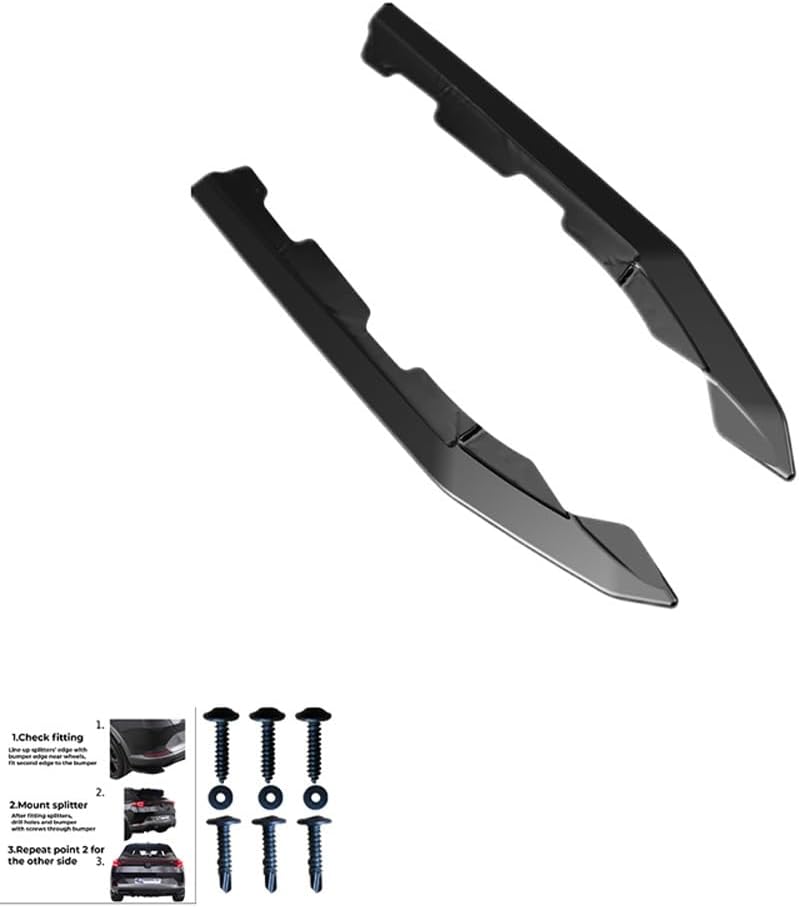 Oneway Rear Side Diffusors compatible with BMW 4-Series G26 M-Pack/M440i 2021- - Gloss black