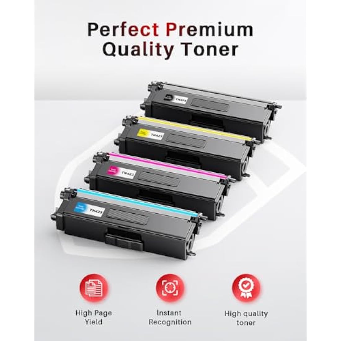Halloya TN423 Compatible Toner Cartridges Replacement for Brother TN423 TN421 for Brother HL-L8260CDW HL-L8360CDW MFC-L8690CDW MFC-L8900CDW DCP-L8410CDW DCP-L8410CDN ( 4 Pack)