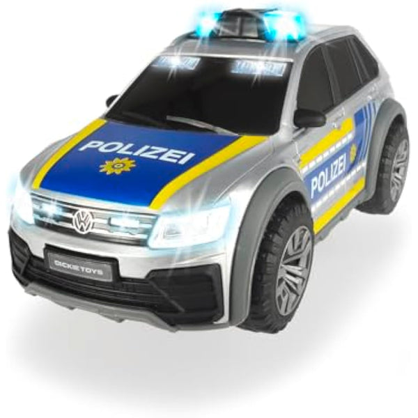 Dickie Toys - Volkswagen VW Tiguan R-Line - 25 cm Police Car with Light & Sound, Police SUV, Toy Cars, for Children from 3 Years, Multicoloured