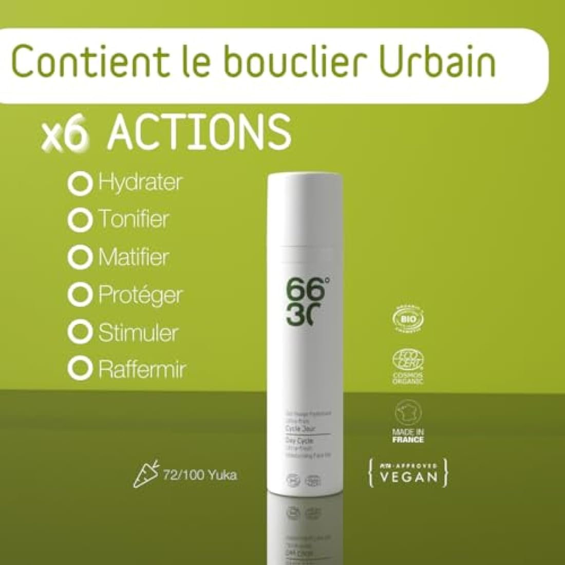 66°30 - Cycle Jour Gel Visage Hydratant Ultra frais - moisturizing gel with hyaluronic acid - 75 ml