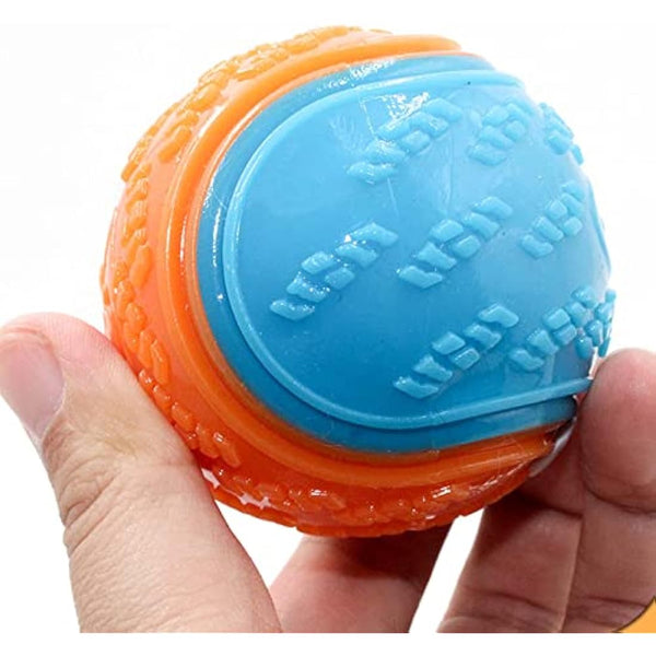 6Pcs Squeaky Dog Ball, Dog Toys Teeth Cleaning Puppy Chew Toys Pet Training Ball Dogs Interactive Dogs Balls