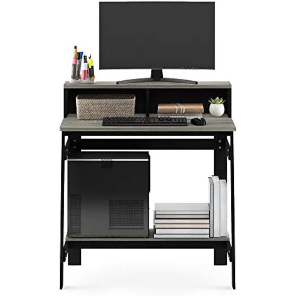 Furinno Simplistic A Frame Computer Desk, Study Desk, Writing Desk, Black/French Oak