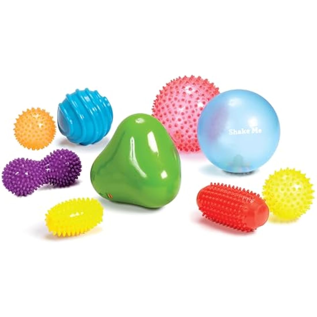 Edushape Sensory Mini Balls for Baby - Pack of 6 Solid Color Baby Balls That Help Enhance Gross Motor Skills for Kids Aged 6 Months and Up - Vibrant Colorful and Unique Toddler Ball for Baby