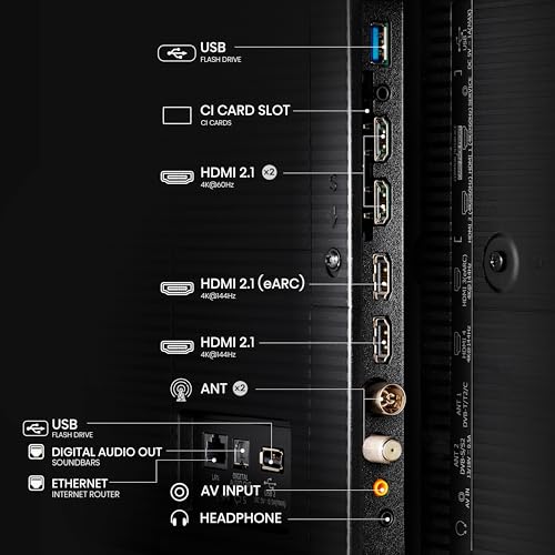 Hisense 55 Inch 4K Mini-LED TV 55U6NQTUK - Quantum Dot Colour, Dolby Vision Atmos, Hi-View Engine, FilmMaker Mode, Vidaa OS with Voice Control, Freely, Youtube, Netflix and Disney+ (2024 Model)