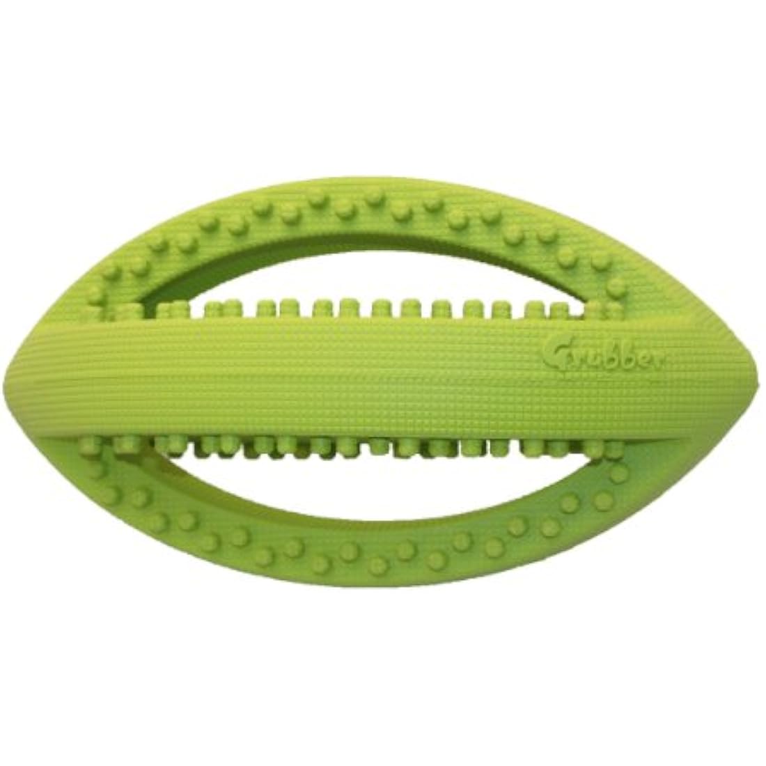 Happy Pet Grubber Rugby Ball Dog Toy Strong Fun Interactive Bouncy Chewing Outdoor Playing Catch Fetch Lightweight Tugging Pulling for All Breeds