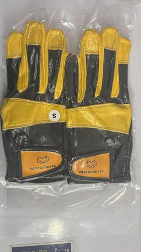 WESTWOOD FOX Gardening Working Gloves Garden Thorn Proof Flexible Heavy Duty Leather Mechanic Utility Dexterity Breathable Construction Gloves for Work Mens Women (Metallic Orange, L)