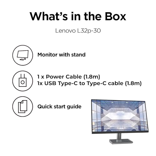 Lenovo L27i-4B 27 Inch PC Monitor | FHD, 1080p, 48-100Hz, IPS, 4ms, VGA and HDMI