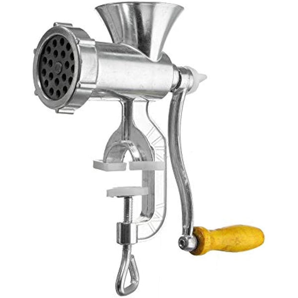 Hand Manual Meat Grinder with Tabletop Clamp,Aluminium Alloy Meat Mincer for Kitchen Making Pork Beef Fish Chicken Sausage Stuffing