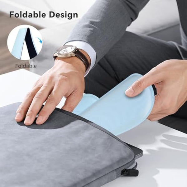 ZIBLY Wrist Rest Keyboard and Mouse Set - Non-Slip Ergonomic Wrist Cushion Support Pad - Easy Typing, Pain Relief – Premium Silky Gel Memory Foam for Work from Home Gaming Computer Laptop