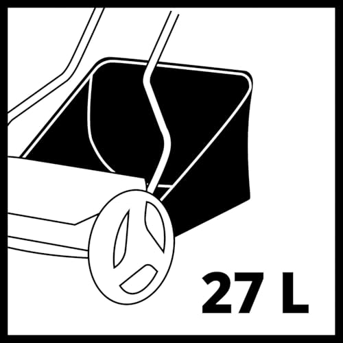 Einhell GC-HM 300 Hand Push Lawnmower -- Manual Lawn-Mower With 30cm Cutting Width, 16L Grass Box, 4 Cutting Height Levels -- Walk-Behind Lawn Mower For Small Gardens, Red & Black