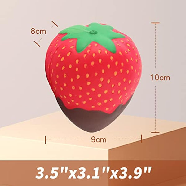 Anboor Squishy Toy Strawberry Chocolate Cream Slow Rising Kawaii Scented Soft Fruit Squishies Toys Prime 1Pcs, 9cm x 8cm x 10cm, Red, 6+