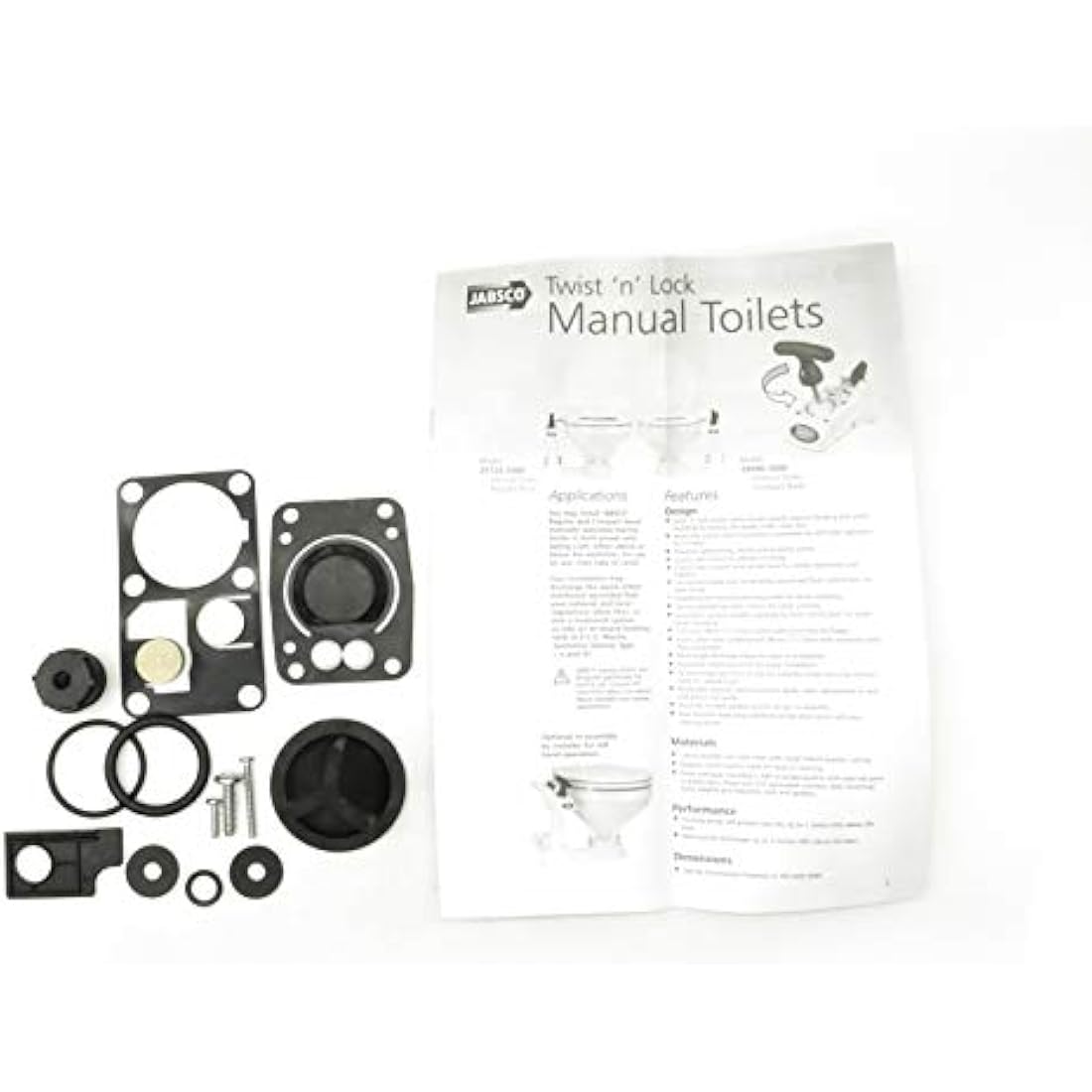 Jabsco 29045 Twist N Lock Marine Manual Toilet Service Kits