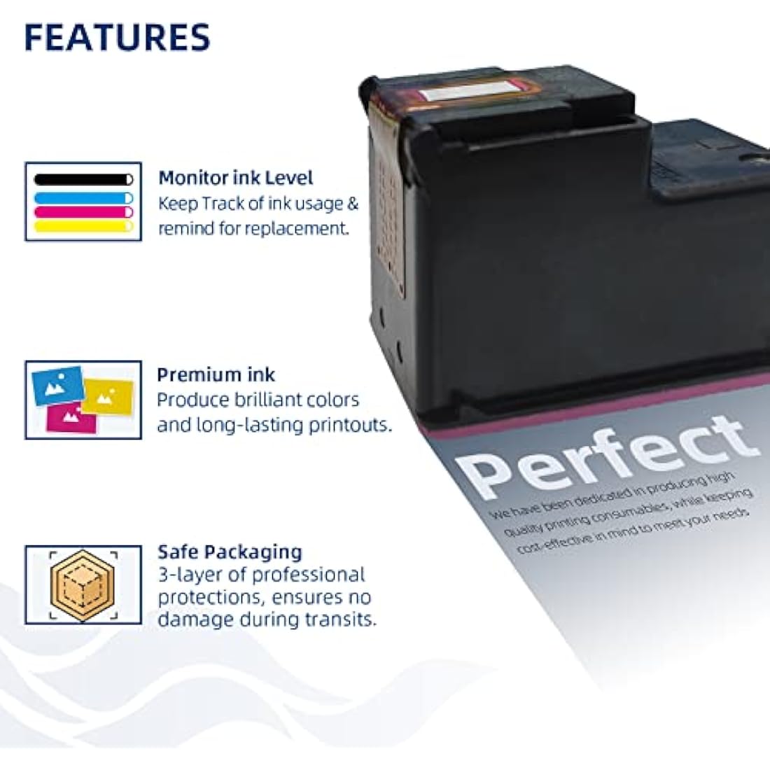 560XL 561XL Ink Cartridges, PG-560 Black & CL-561 Colour XL, High Capacity Replacement Canon 560 561 Ink Cartridges for Pixma TS5350 TS5351 TS5352 TS5353 TS7450 TS7451 (2 Pack)