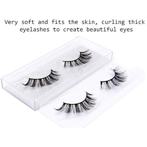 DYSILK 5D Eyelashes Wispies Handmade False Eyelashes Pack Extension Thick Long Reusable Soft Makeup Natural Look Fake Eyelashes