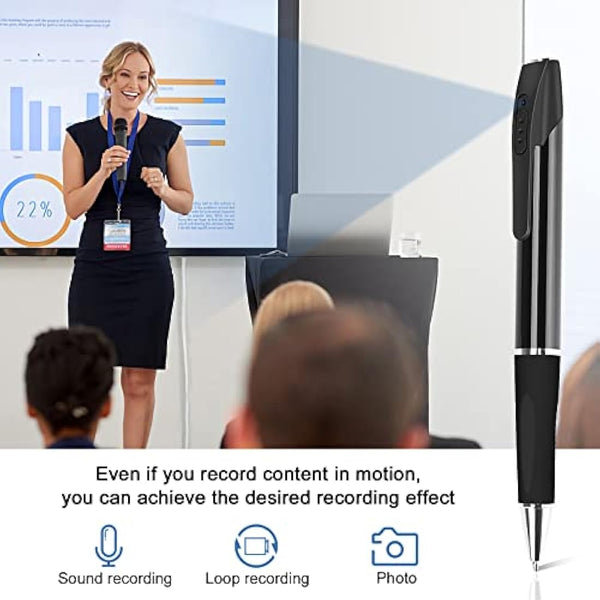 FINSUI Spy Cameras Pen 1080P Hidden Cameras Mini Portable Pocket Cam Covert Camera with 32GB SD Card Secret Camera with Video Recording Photo Taking for Home Business Conference