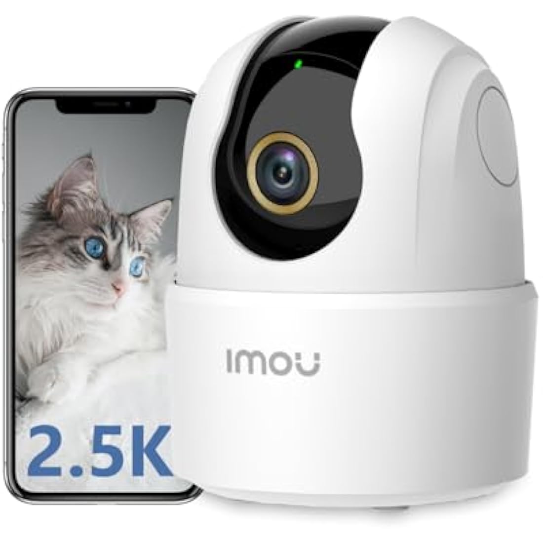 Imou 2.5K Security Camera Indoor, WiFi Camera 4MP, Pet Dog Camera Baby Monitor with Motion Sound Detection, 360° Rotation, 10M Night Vision, 2-Way Audio, Privacy Mode, Works with Alexa, 2.4GHz Only