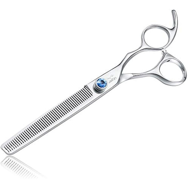 JASON 7" 50 Teeth Thinning Dog Grooming Scissor Ergonomic Pet Grooming Thinning Shears Blender Dog Cat Trimming Texturizing Kit 30% Thinning Rate