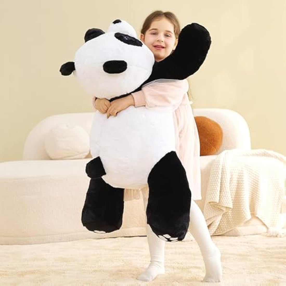 IKASA Giant Panda Stuffed Animal Plush Toy,78cm Large Cute Jumbo Soft Toys,Huge Big Size Plushy Fluffy Fat Oversized Plushie,Gifts for Kids