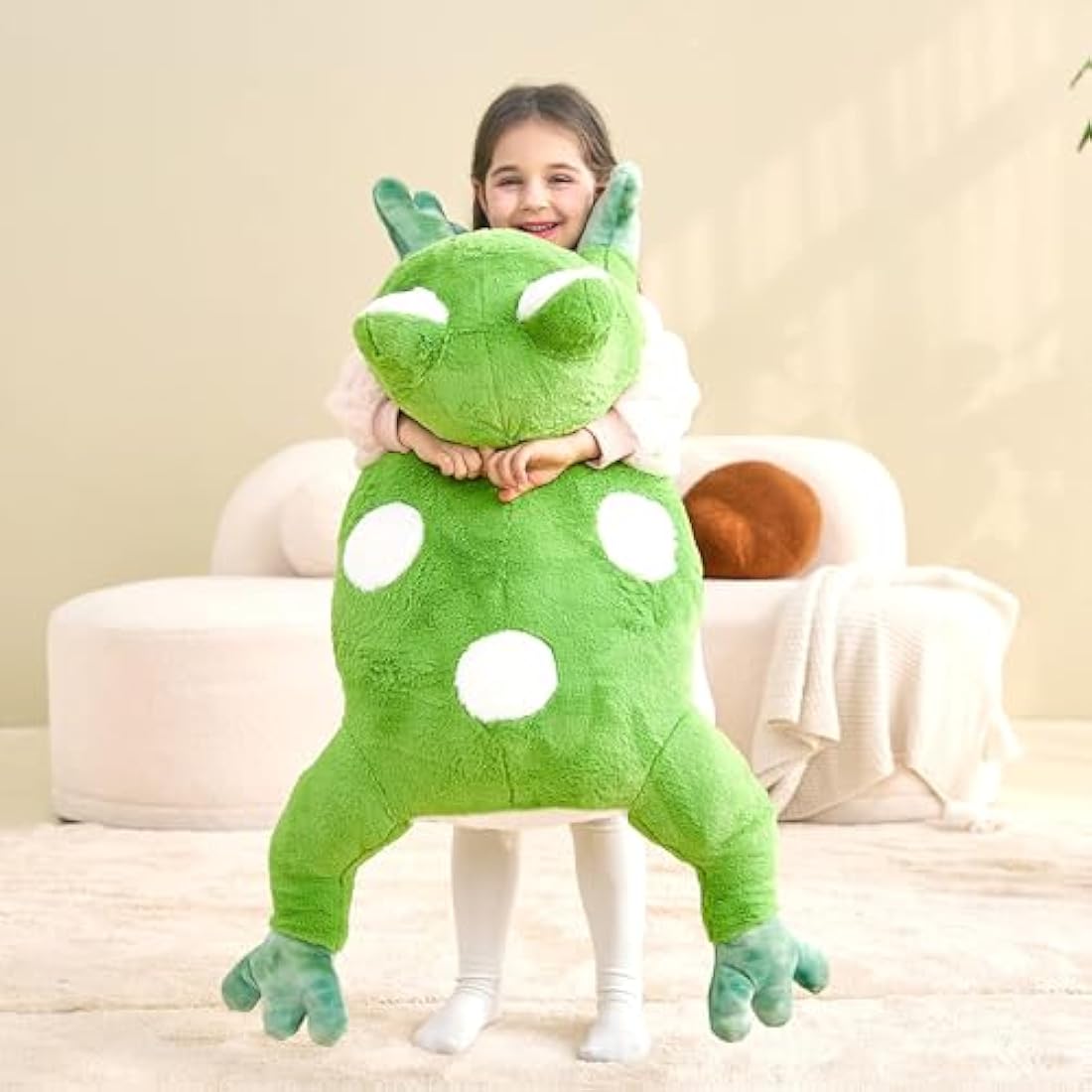 IKASA Giant Frog Stuffed Animal Plush Toys,78cm Soft Toy Large Cute Huge Big Size Jumbo Kawaii Fluffy Plushy Froggy Fat Plushie,Gifts for Kids