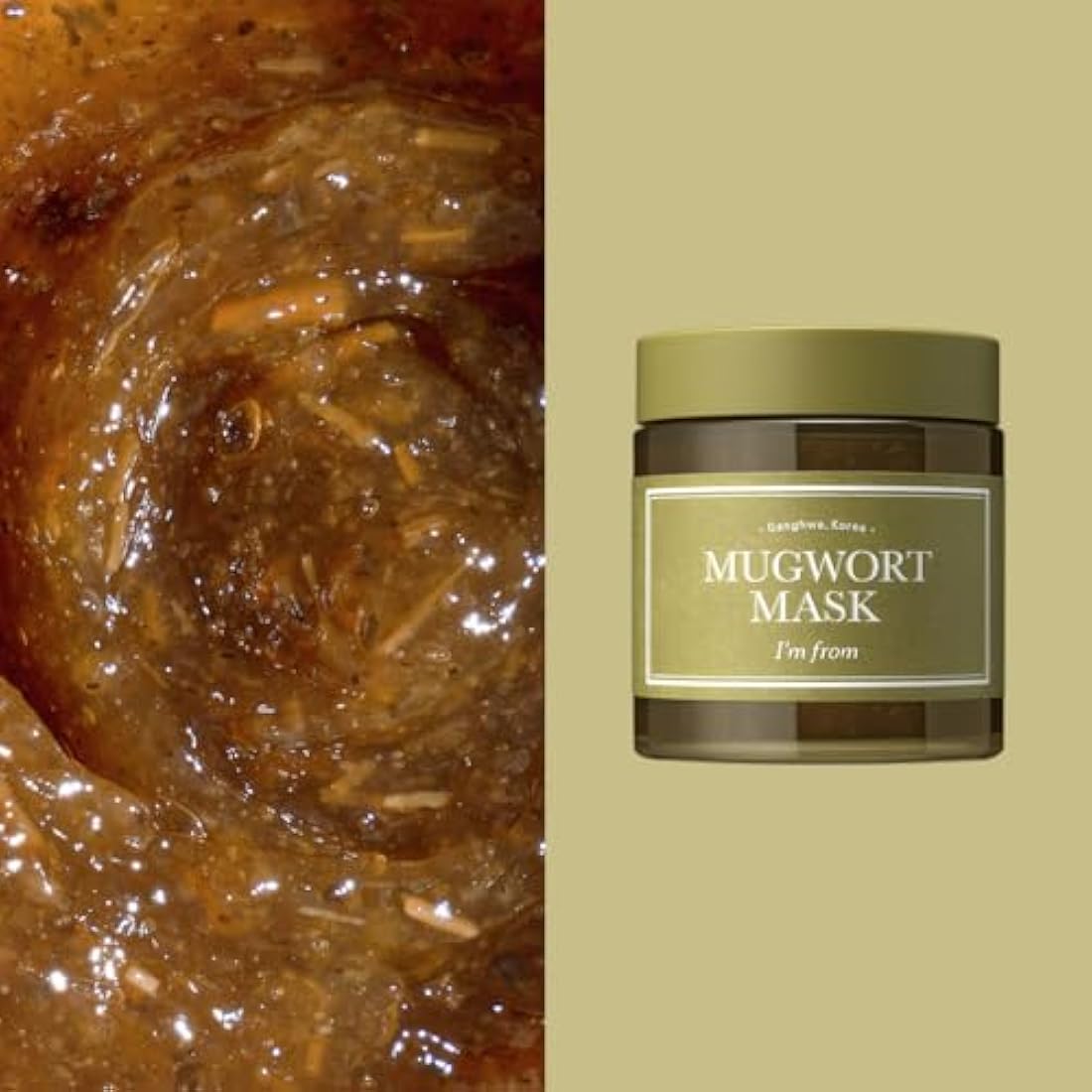 I'm from Mugwort Mask 3.88 fl oz | Natural Herb, Tea tree, Wash-off, Cooling and fast Soothing Breakouts, for Sensitive skin