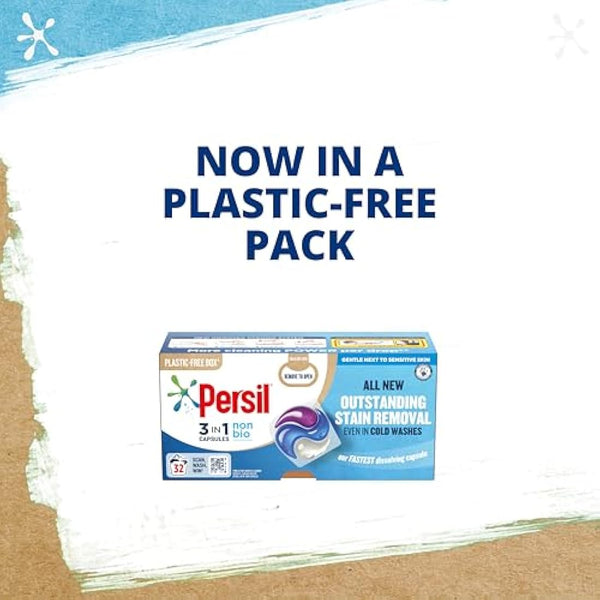 Persil 3 in 1 Non Bio Washing Laundry Capsules, 32 washes