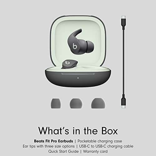 Beats Fit Pro – True Wireless Noise Cancelling Earbuds – Active Noise Cancelling - Sweat Resistant Earphones, Compatible with Apple & Android, Class 1 Bluetooth®, Built-in Microphone – Black