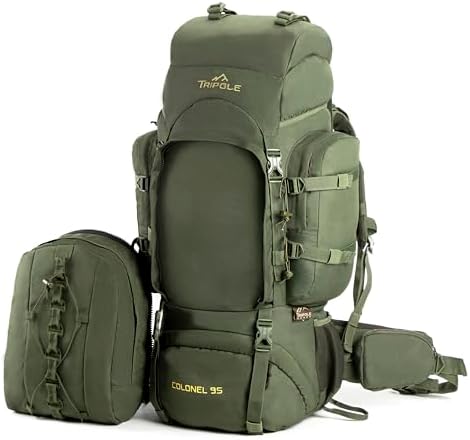Tripole Colonel Series Internal Frame Rucksack - with Detachable Daypack & Rain Cover