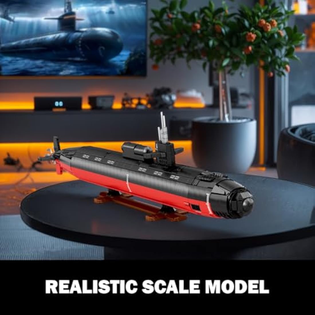 JMBricklayer Large Submarine Toy Building Sets, 1:125 Scale Military Los Angeles-class Nuclear Submarine Hobby Model for Adult, Collectible War Battle Submarine Construction Toy Decor Gifts (2750PCS)