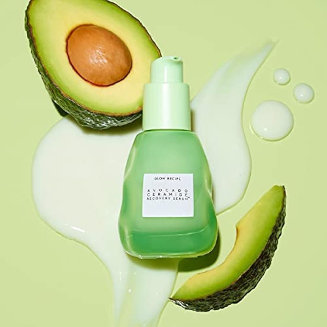 Glow Recipe Avocado Ceramide Recovery Serum - Antioxidant-Rich Face Serum for Sensitive Skin with Avocado Butter + Avocado Extract, Reduces Visible Redness + Hyperpigmentation + Dry Skin (30ml / 1oz)