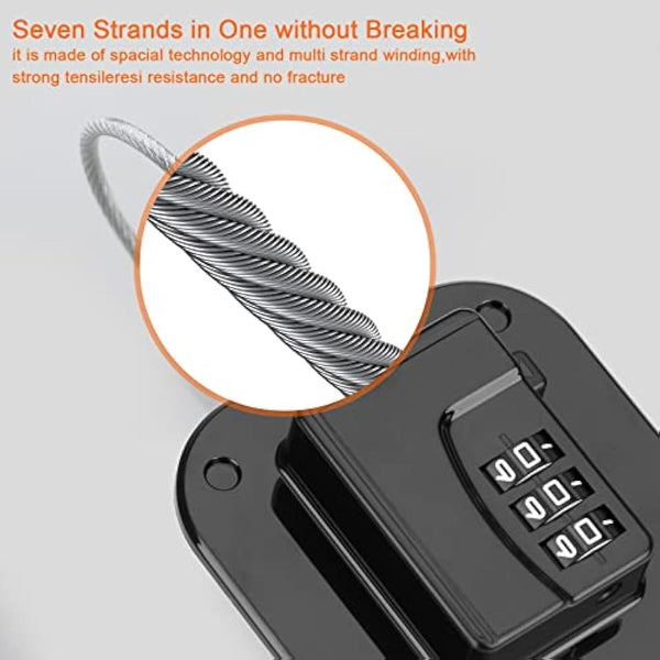 Evilsoul Password Fridge Lock Children Safety Refrigerator Lock Adults Safety Fridge Locks 2PCS Cupboard Lock with 3M Strong Adhesive for Drawer Fridge Freezer Cupboard (Black)