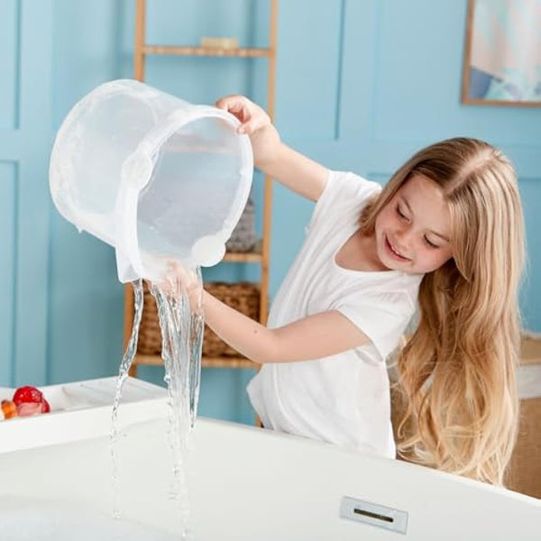 Disney Store Official Bath Toy Set for Kids, The Little Mermaid, 5 Pc., Playset Includes Bucket with Straining Lid and Five Figures, Suitable for Ages 6 Months+