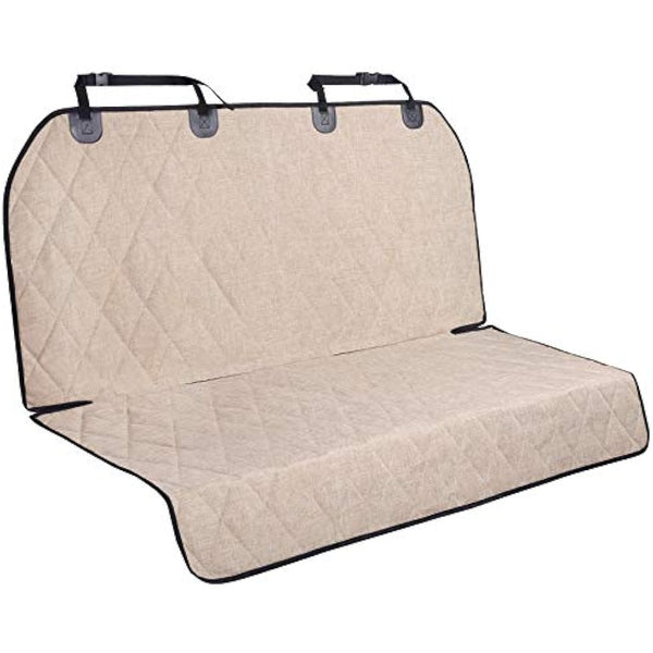 VIVAGLORY Dog Seat Covers, Dog Backseat Cover Pet Bench Protectors with Anti-Slip Backing, Back Seats Cover Rear Seat Covers Car Seat Cover for Dogs, Heather Khaki, S
