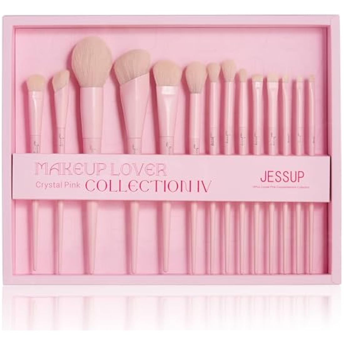 Jessup Pink Makeup Brush Gift Set Soft Vegan Hair Ideal Women's Brushes Gifts for Birthday Professional Make up Brush for Foundation Concealer Eyeshadow Highlight Brush,T495-G