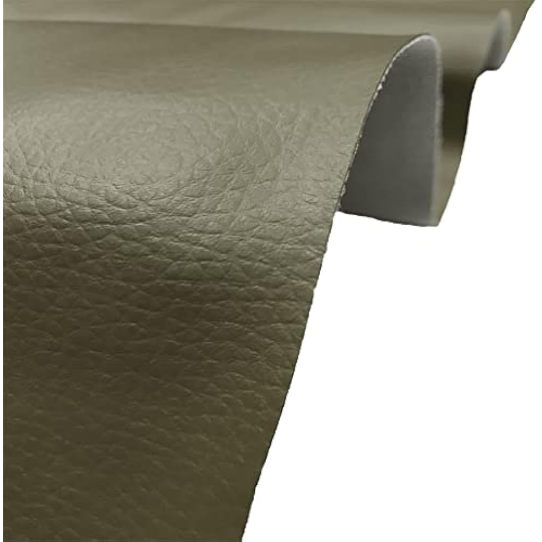 A-Express Grained Faux Leather Fabric Waterproof Heavy Duty Leatherette Vinyl Leathercloth Upholstery Textured Material - Khaki 1 Metre 100cm x 140cm