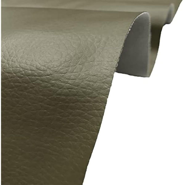 A-Express Grained Faux Leather Fabric Waterproof Heavy Duty Leatherette Vinyl Leathercloth Upholstery Textured Material - Khaki 1 Metre 100cm x 140cm
