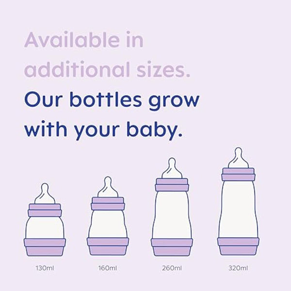 MAM Easy Start Anti-Colic Baby Bottles | 3 Pack (3 x 160ml) | Self-Sterilising Baby Milk Bottle | Slow Flow MAM Teats Size 1 | Newborn Essentials | Beige (Various Designs)