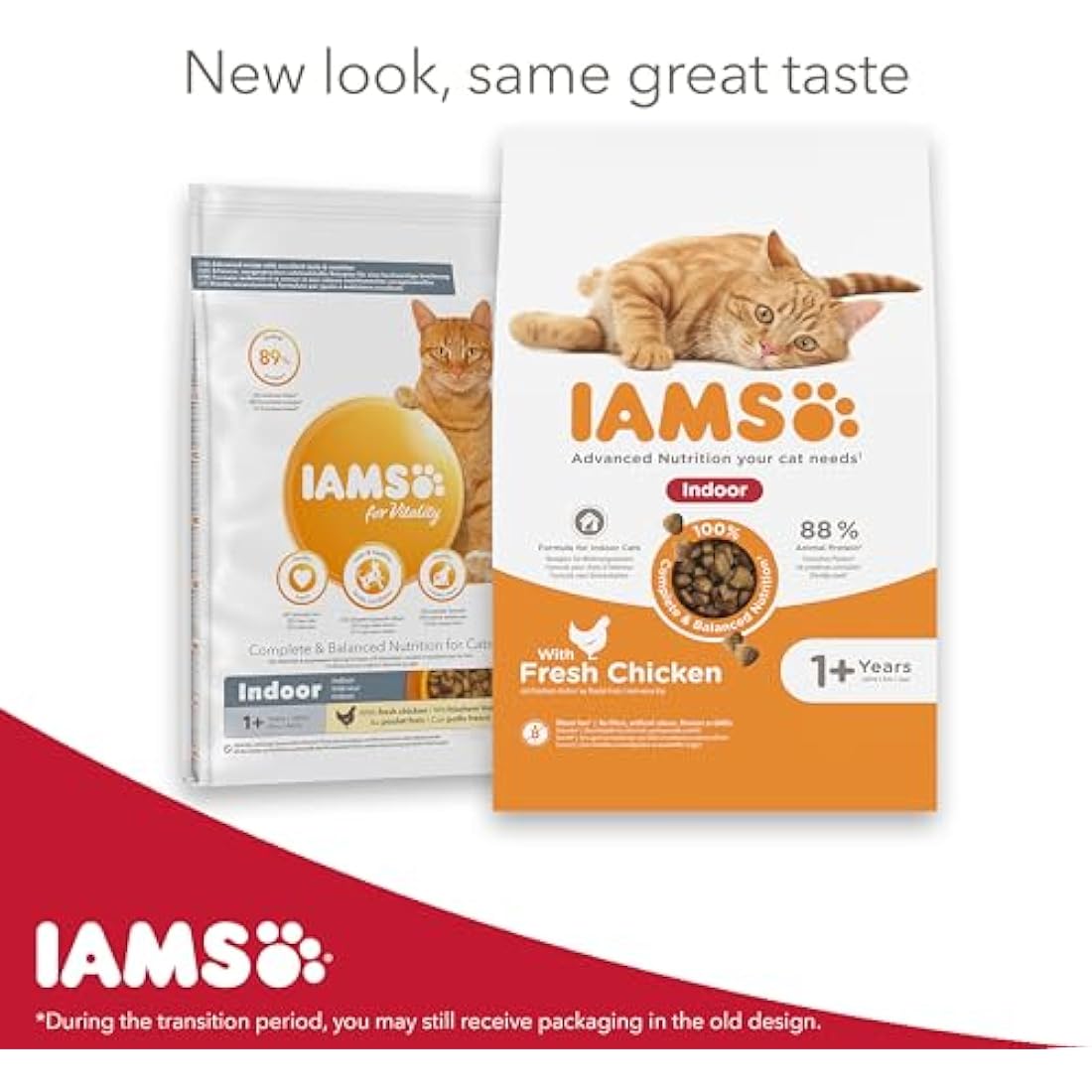 IAMS Indoor Complete Dry Cat Food Chicken 10kg - Litter Odour Control, Hairballs & Weight Management