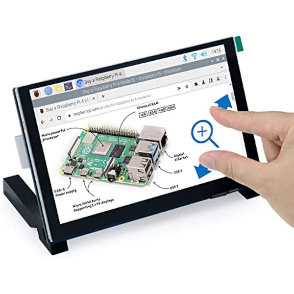 FREENOVE 5 Inch Touchscreen Monitor for Raspberry Pi 5 4 B 3 B+ A+, 800x480 Pixel IPS Display, 5-Point Touch Capacitive Screen, Driver-Free MIPI DSI Port