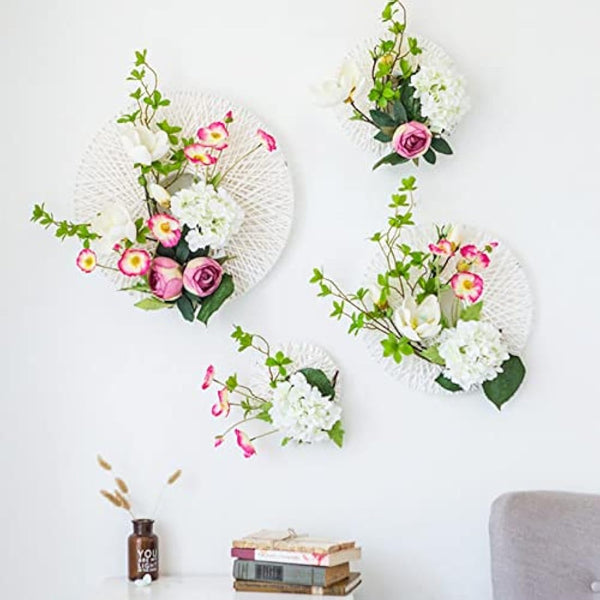 FagusHome 30 Pcs Silk Hydrangea Heads Artificial Flowers Heads and Stems Fake Hydrangea Flowers for Home Wedding Decor (Pure White)