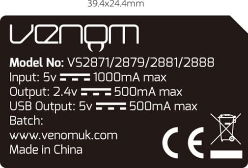 Venom Charging Dock with Rechargeable Battery Pack - Black (Xbox Series X & S/Xbox One)