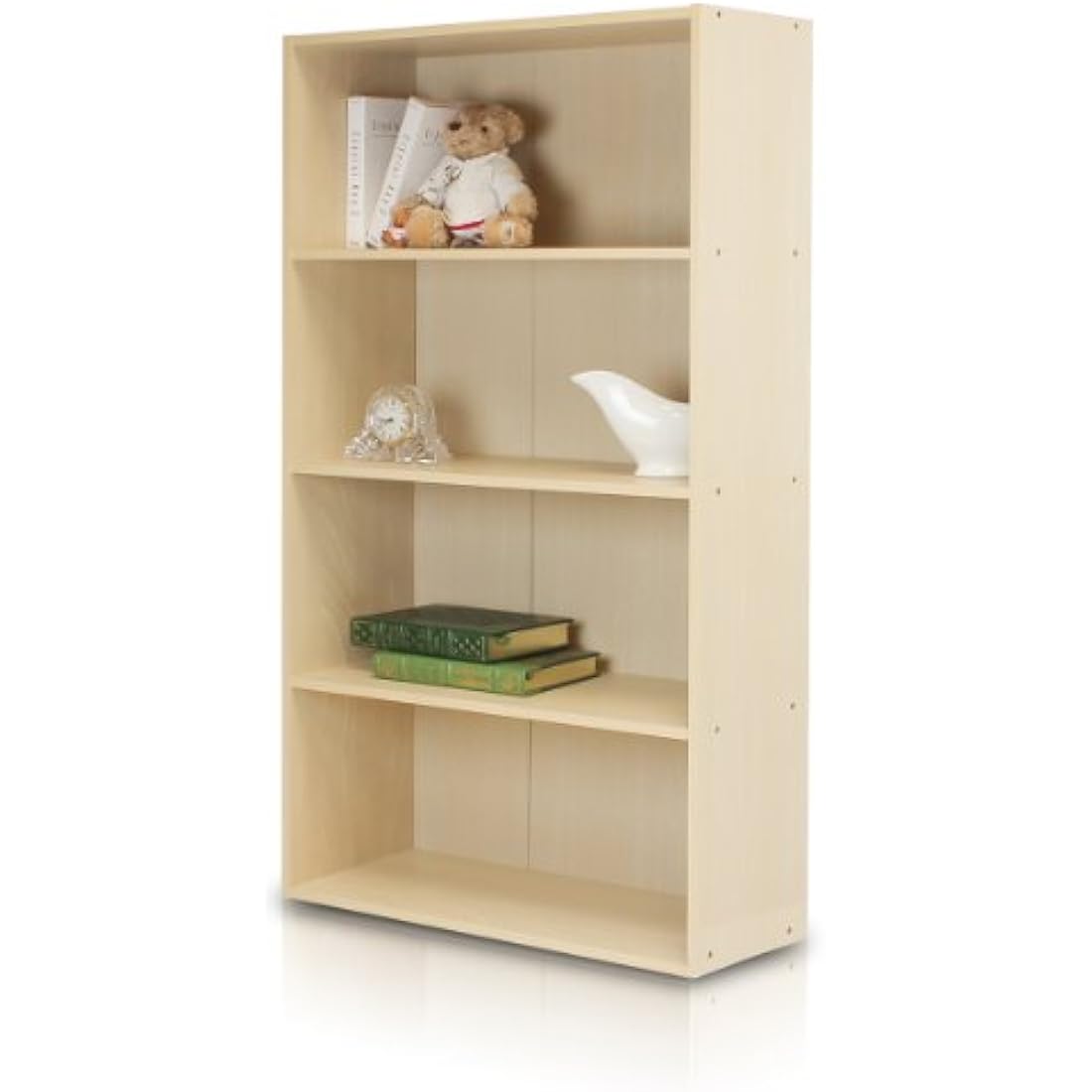 Furinno Pasir 4-Tier Open Shelf, Steam Beech