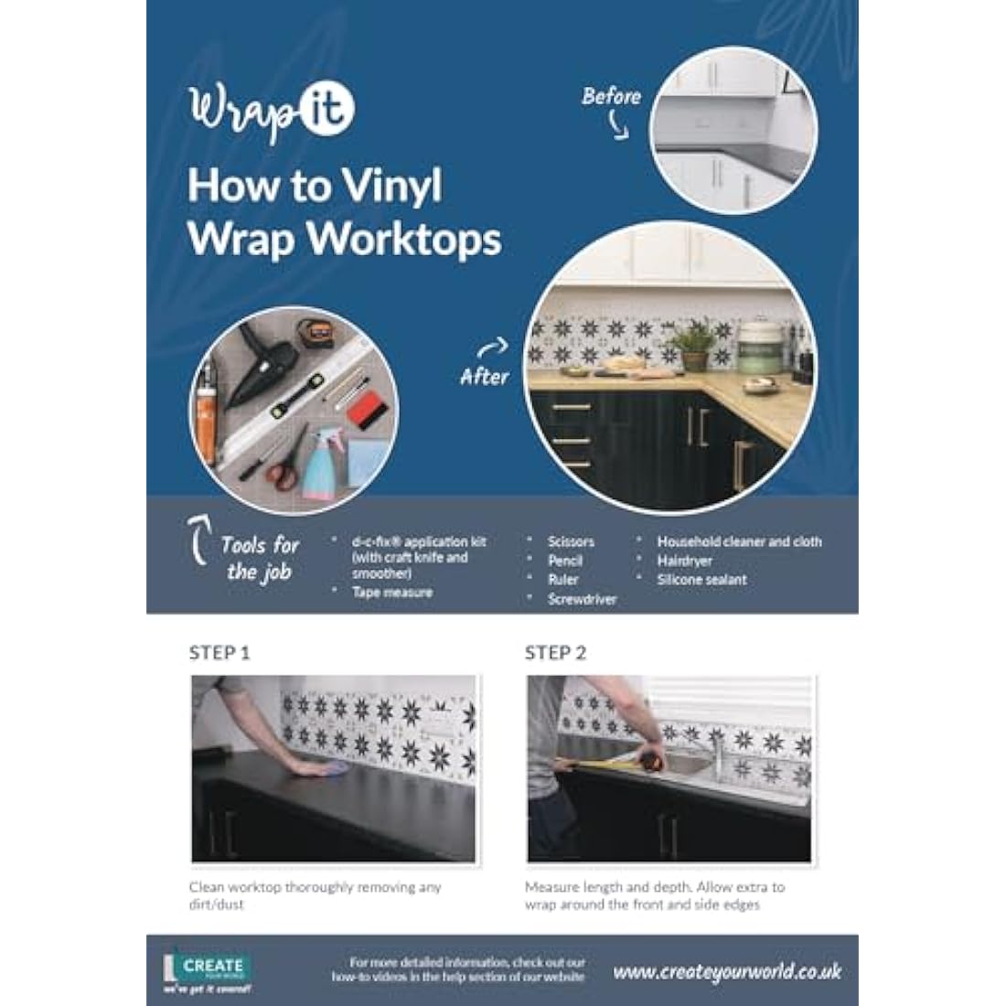 67.5cm x 2m (Pack of 5 + App Kit) d-c-fix Marble Romeo Grey Sticky Back Plastic Vinyl wrap Film (346-8149)