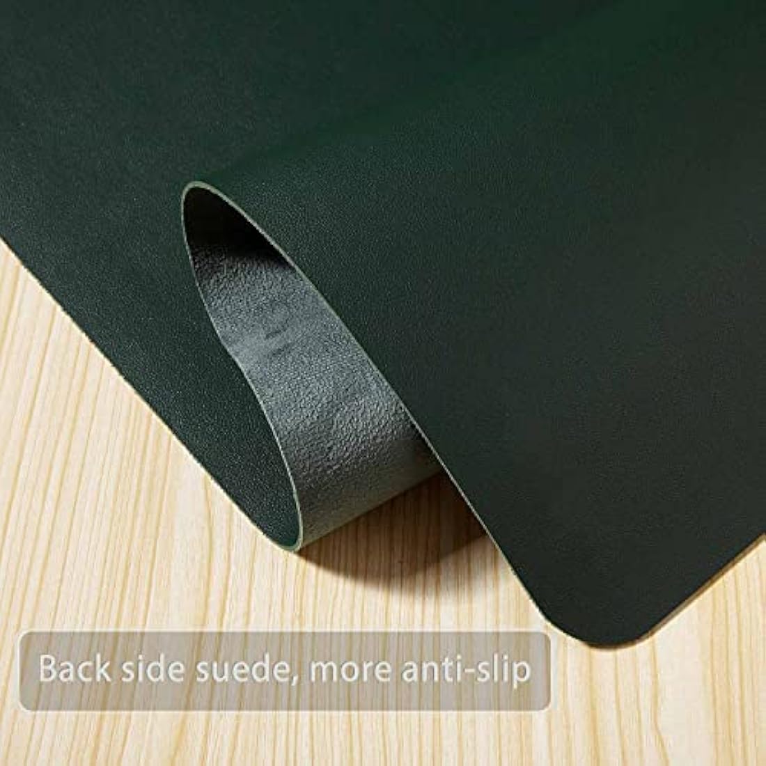 Desk Pad Large, DOBAOJIA Desk Mat, Laptop Mat, Writing Pad, Desk Blotter, Extended Mouse Mat, Large Mouse Pad for Office/Home, PU Leather Waterproof +Suede Non-Slip 27.5" X 13.8" (Dark Green)