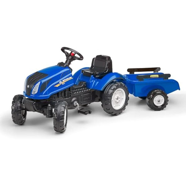 Falk New Holland Tractor T6 + Trailer, Ride on Toys, Tractor and Farm Toys, Children 2 Years +