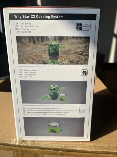 Fire-maple FMS-X2 Personal Cooking System Outdoor Hiking Camping Equipment Oven with Piezo Ignition POT Support & Stand for Outdoor Acitivities- Portable Propane Gas Stove Burner