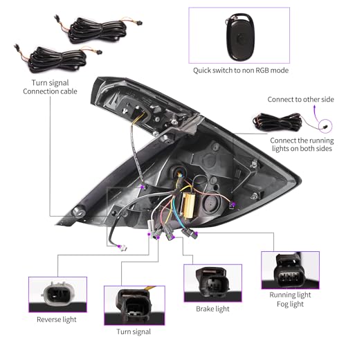 Archaic LED Rear Lights Compatible with 10th Honda Civic Type R Hatchback FK7 FK8 2016-2020, with Sequential Turn Signal, Animation DRL, Pair